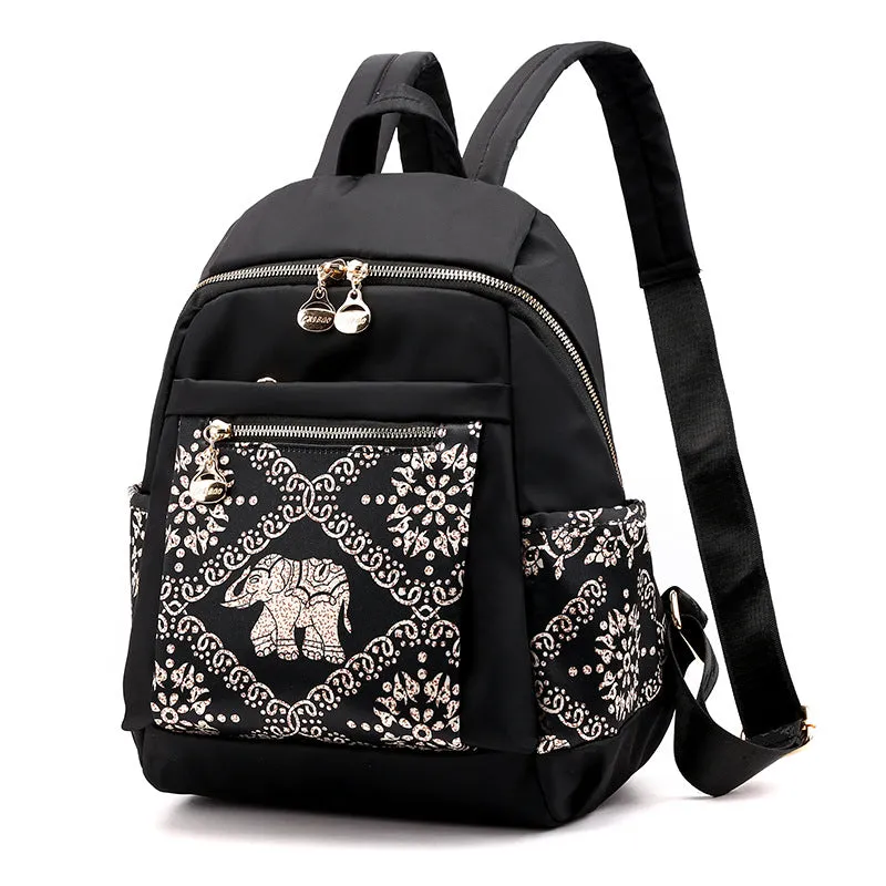 Women's Nylon Female Personality Camouflage Fashion Korean Backpacks