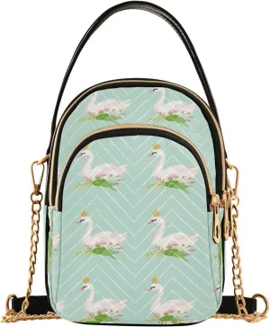 Women's Wave Cross Body Chest Bag, 52 inch Gold Chain Shoulder Handbag Purse