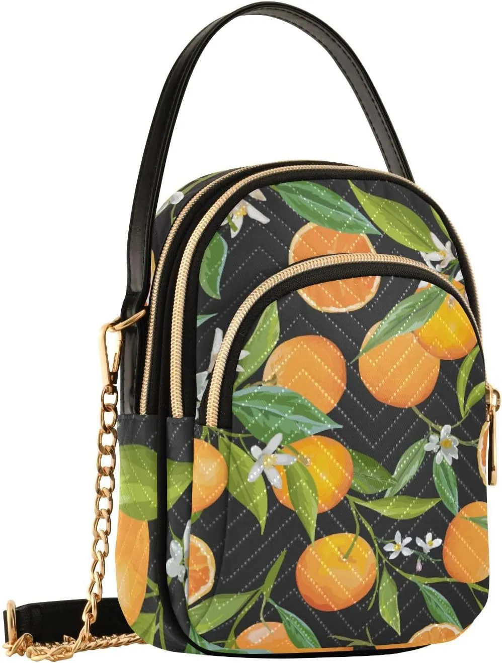 Women's Wave Cross Body Chest Bag, 52 inch Gold Chain Shoulder Handbag Purse