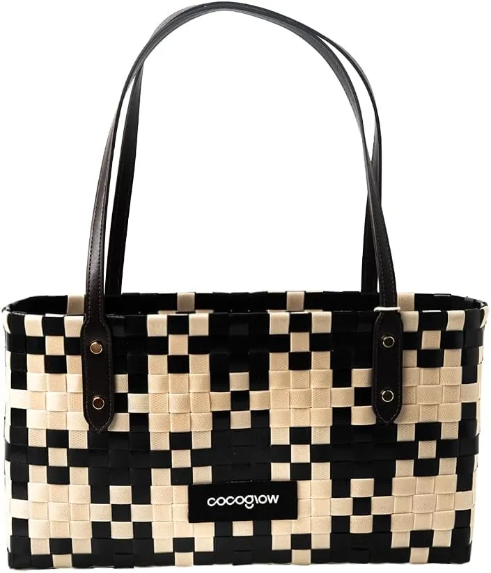 Women's woven bag，PP eco-friendly bag,Trendy Travel Bag，Top-Handle，Women's Hobo Handbags