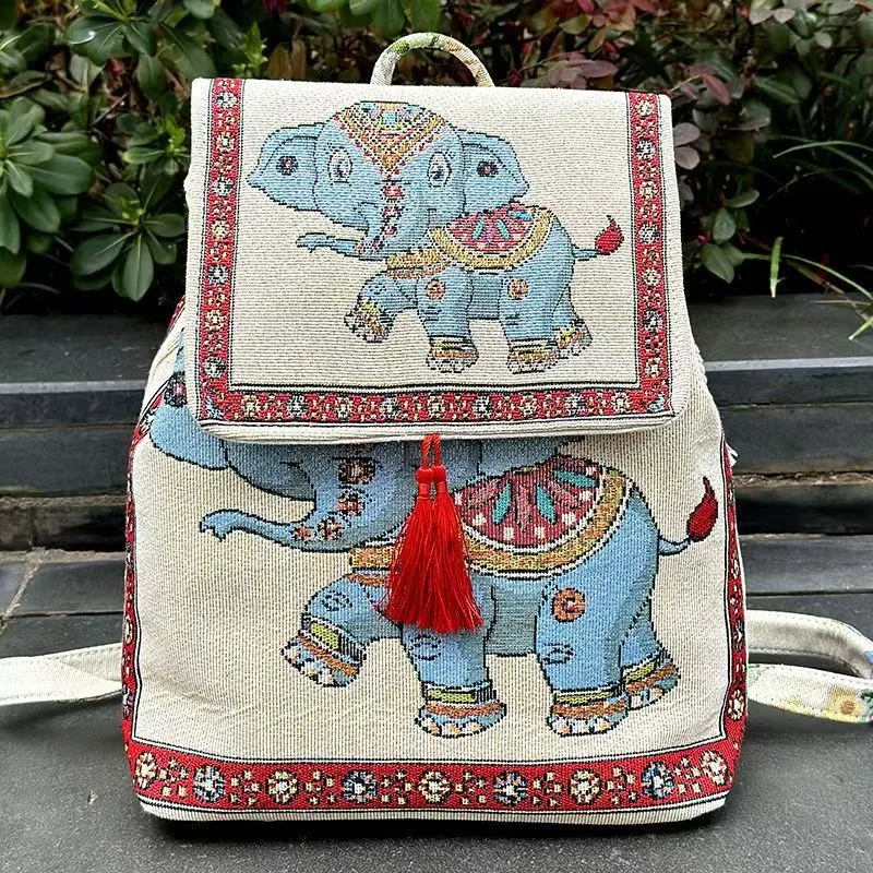 Women's Yunnan National Style Sofa Slipcover Leisure Backpacks