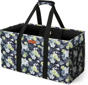 WONDAY Extra Large Reusable Grocery Bag Carrier with Handle, Thirty One Utility Tote Foldable for Shopping and Beach