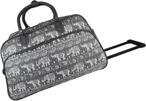 World Traveler 21-inch Carry-on Rolling Duffel Bag-Grey White Elephant, One Size