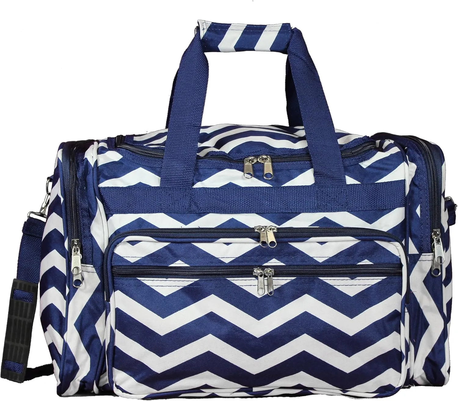 World Traveler Chevron 19-inch Duffel Bag, Navy White