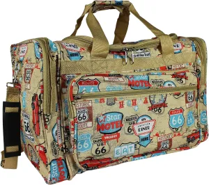 World Traveler Classic Prints 19-inch Duffel Bag, Route 66