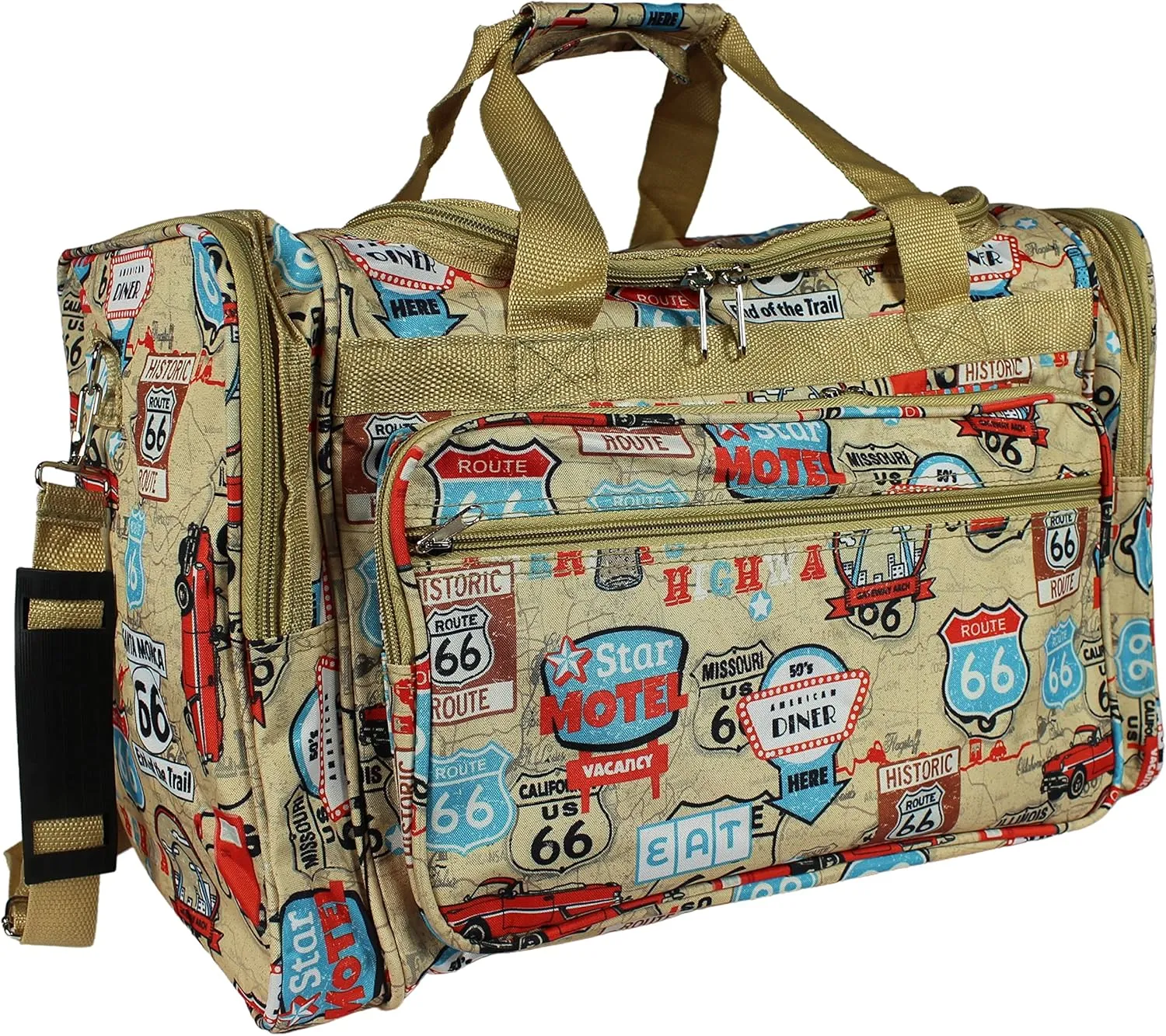 World Traveler Classic Prints 19-inch Duffel Bag, Route 66