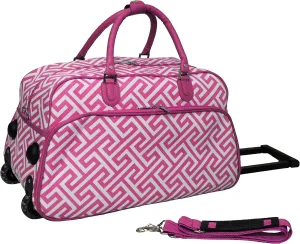 World Traveler Classic Prints 21-inch Carry-on Rolling Duffel Bag