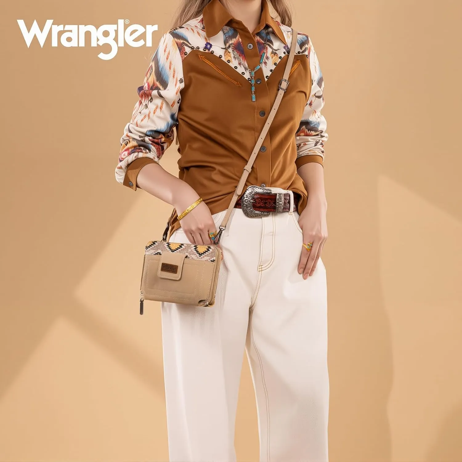Wrangler Crossbody Wallet Purse Women's Cellphone Bag with RFID Card Slots