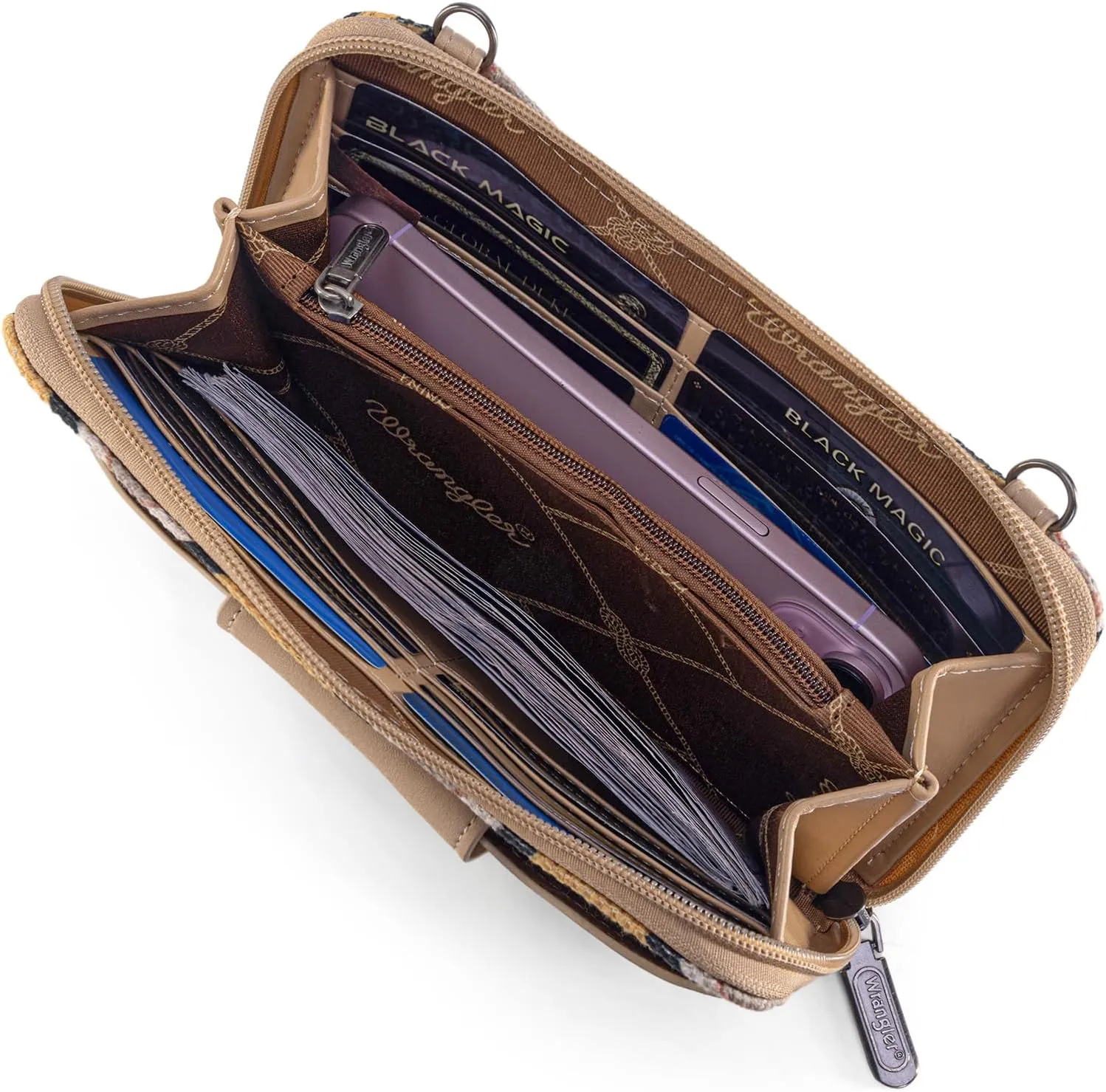 Wrangler Crossbody Wallet Purse Women's Cellphone Bag with RFID Card Slots