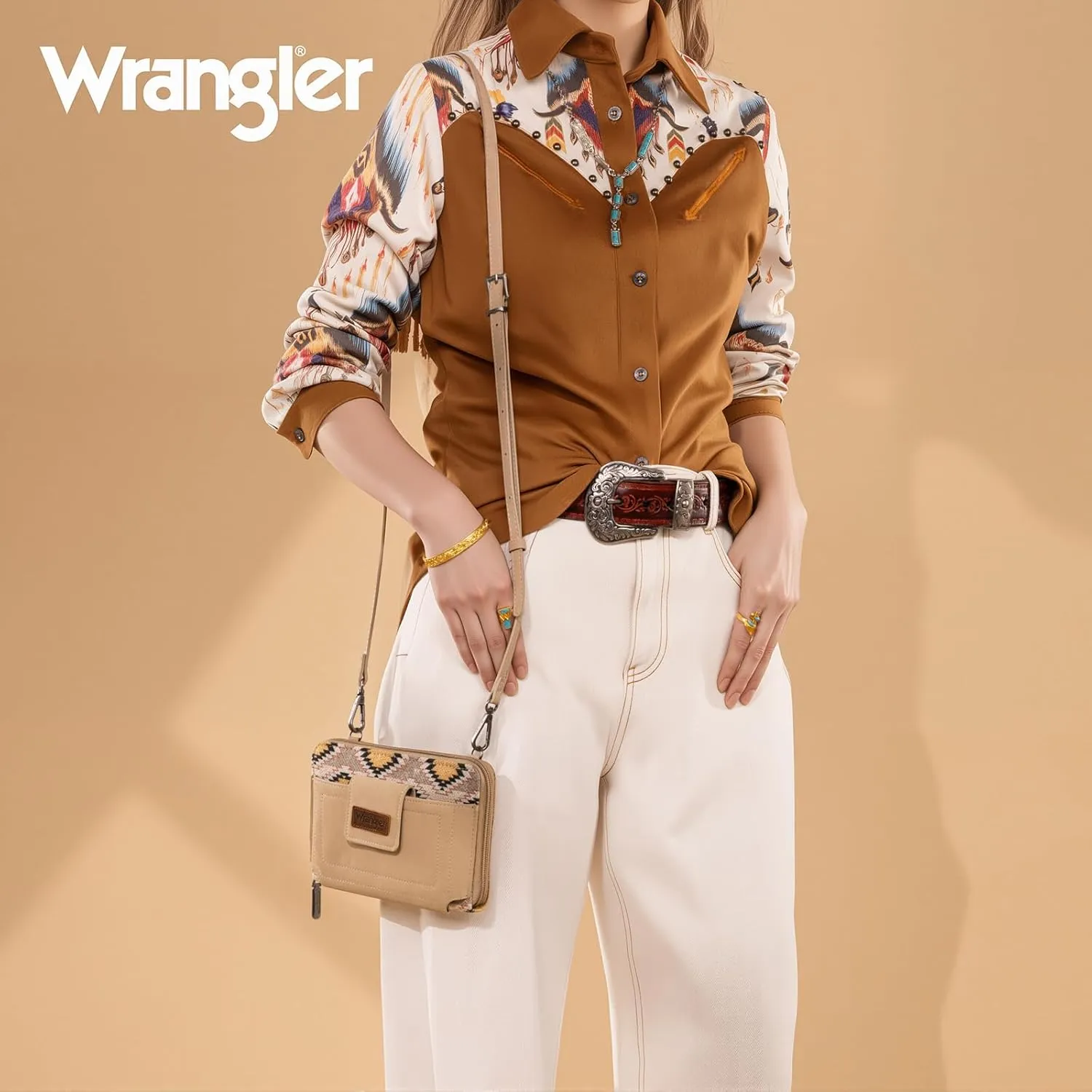 Wrangler Crossbody Wallet Purse Women's Cellphone Bag with RFID Card Slots
