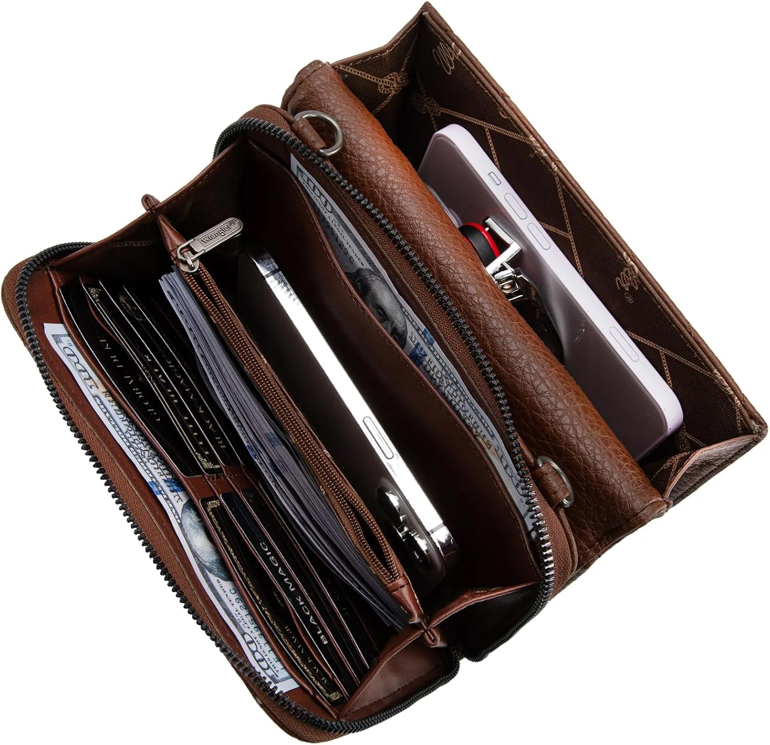 Wrangler Crossbody Wallet Purses for Women Rfid Blocking Wallet Purses with Crossbody Strap