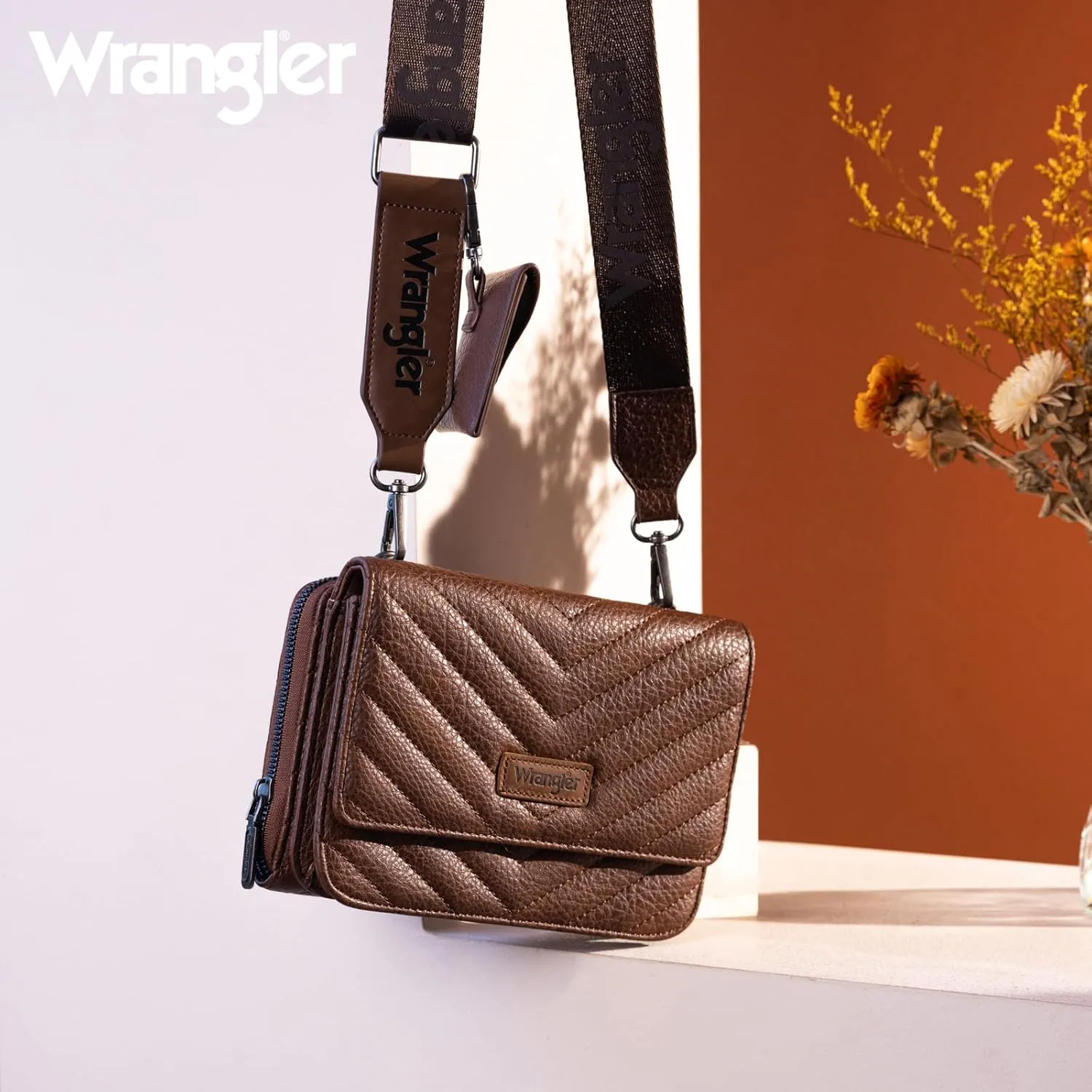Wrangler Crossbody Wallet Purses for Women Rfid Blocking Wallet Purses with Crossbody Strap