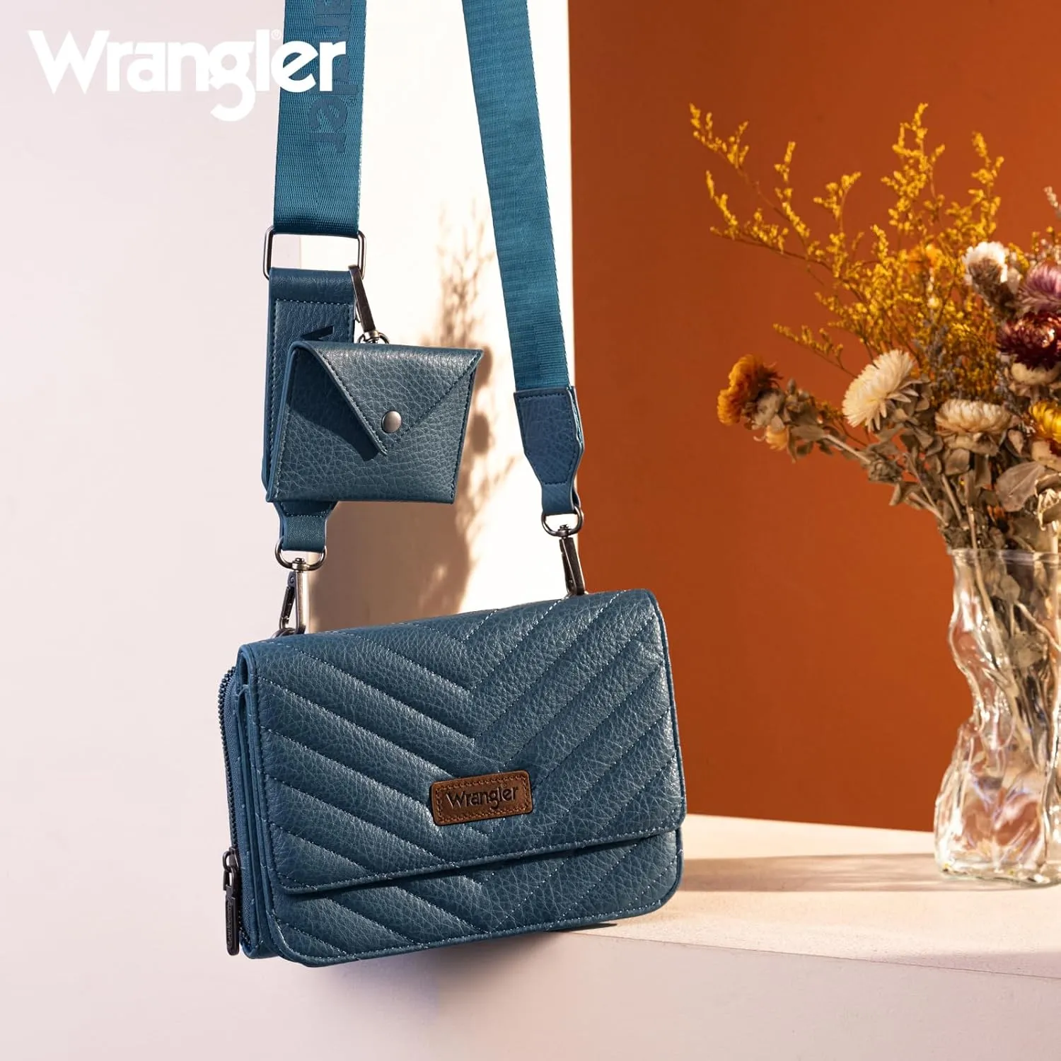 Wrangler Crossbody Wallet Purses for Women Rfid Blocking Wallet Purses with Crossbody Strap