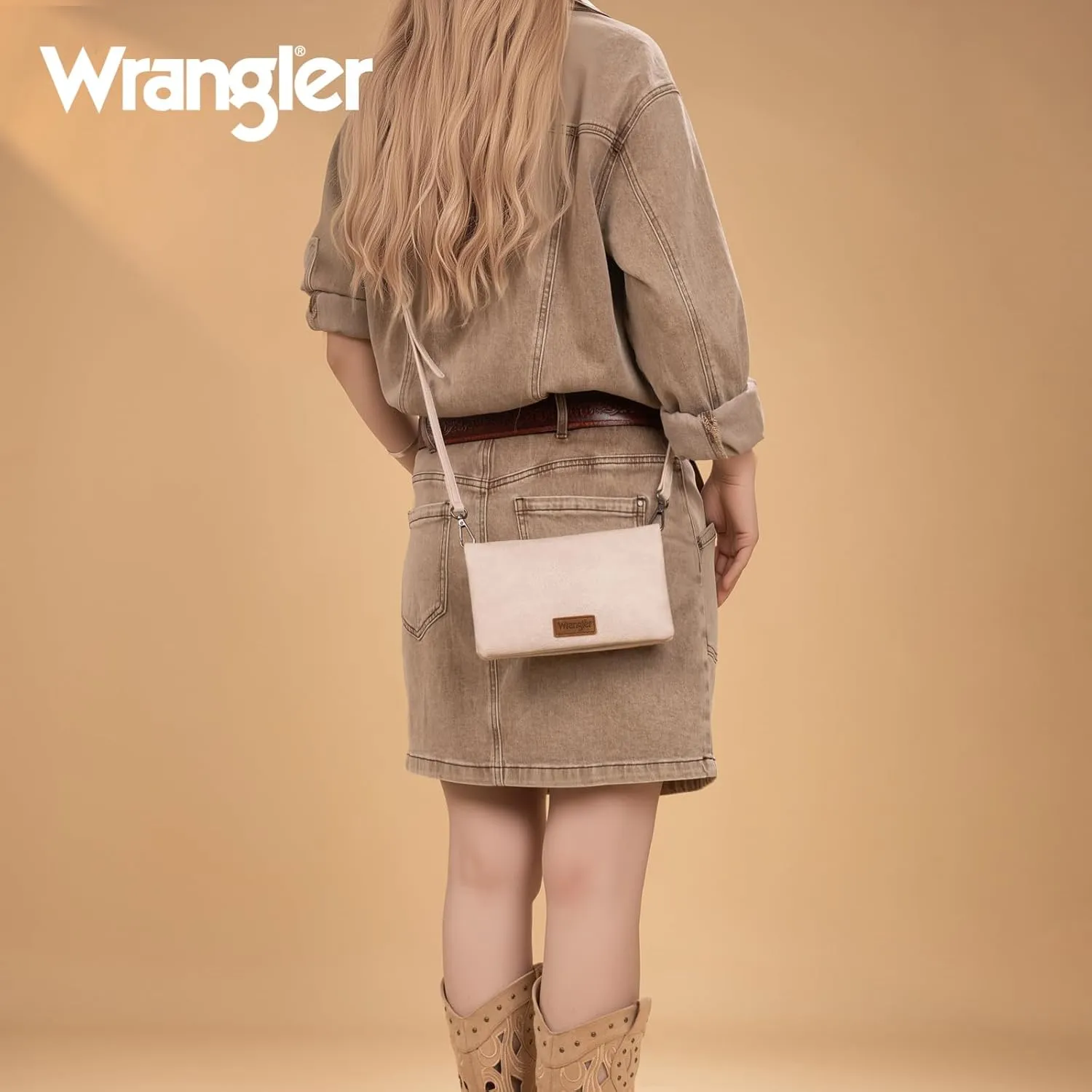 Wrangler Womens Wristlet Wallet RFID Blocking Bifold Clutch Credit Card Holder Purse with Crossbody Strap
