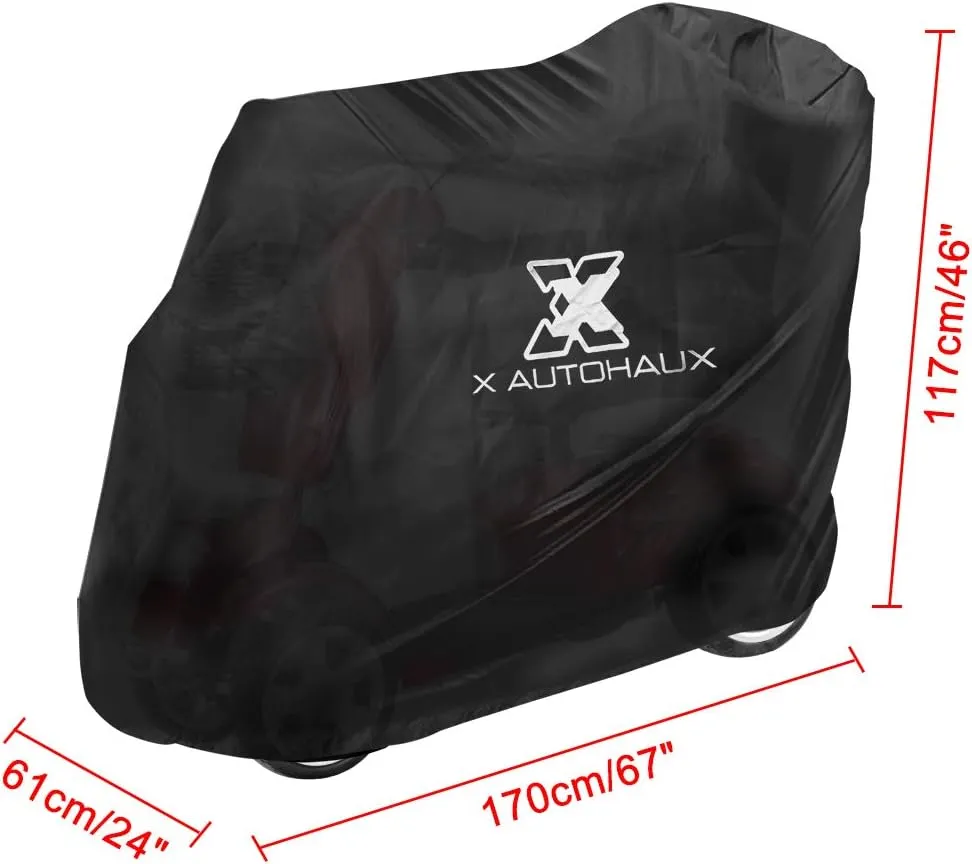 X AUTOHAUX Large Mobility Scooter Cover All Season for Electric Wheelchair 4 Wheel Travel Power Scooter Mobility Cover Waterproof