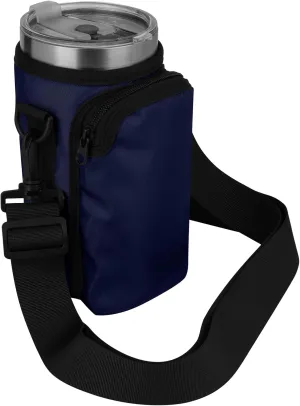 Xxerciz Water Bottle Carrier Bag for Yeti Rambler 30 oz Cup, Water Bottle Holder with Adjustable Strap, Tumbler Carrier Pouch Accessories for Outdoor Travelling Camping