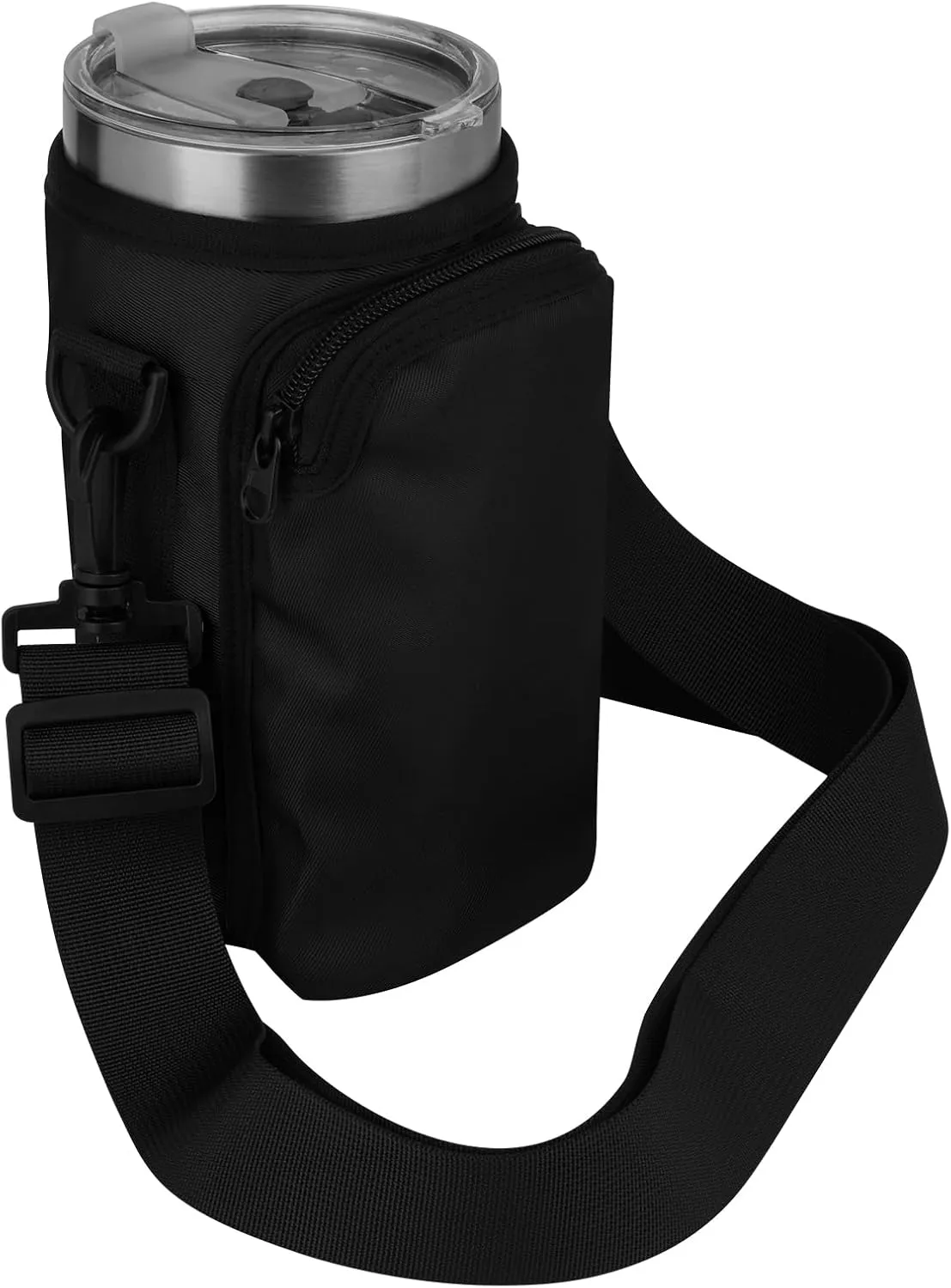 Xxerciz Water Bottle Carrier Bag for Yeti Rambler 30 oz Cup, Water Bottle Holder with Adjustable Strap, Tumbler Carrier Pouch Accessories for Outdoor Travelling Camping