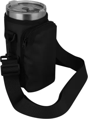 Xxerciz Water Bottle Carrier Bag for Yeti Rambler 30 oz Cup, Water Bottle Holder with Adjustable Strap, Tumbler Carrier Pouch Accessories for Outdoor Travelling Camping