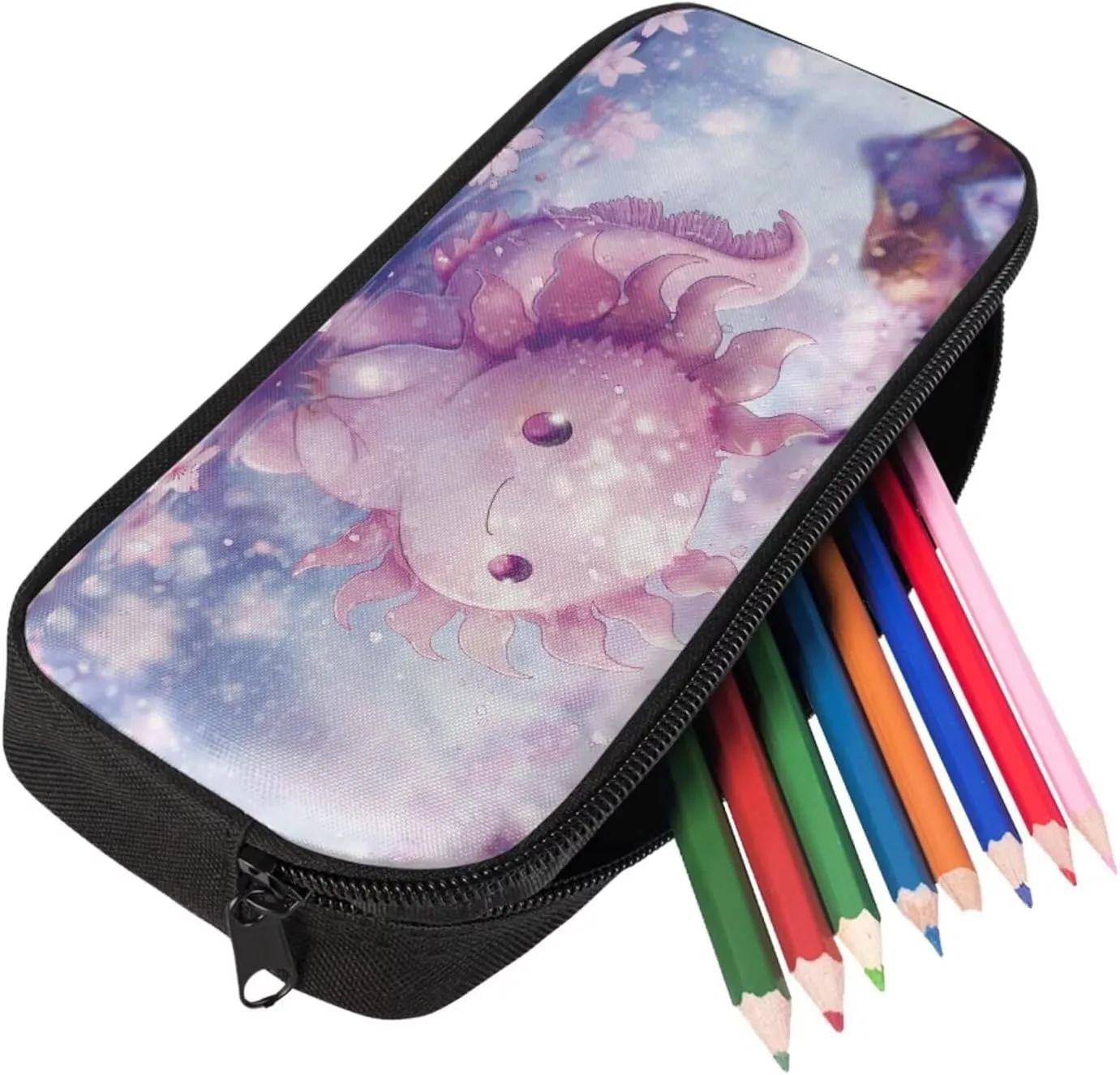 Ystardream Cu te Axolotl Backpacks for Girls 10-12 for School with Lunch Box Pencil Case 4 Pcs Set Toddler Secondary Elemenatry Back Packs with Animal Pattern Schoolbag for Kids Travel Daypack