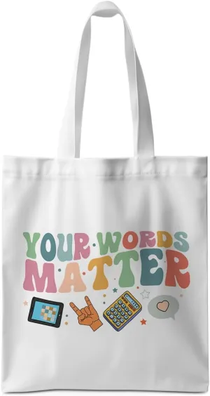 ZHAMEN Speech Therapy Tote Bag - SLP Gifts for Pathologist, Women, Teacher, Speech Therapist