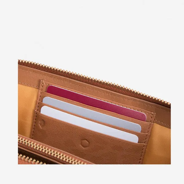 ZIP AROUND PURSE, NATURAL