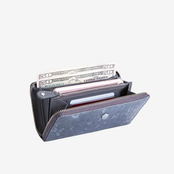ZIP AROUND PURSE, SHIMMER