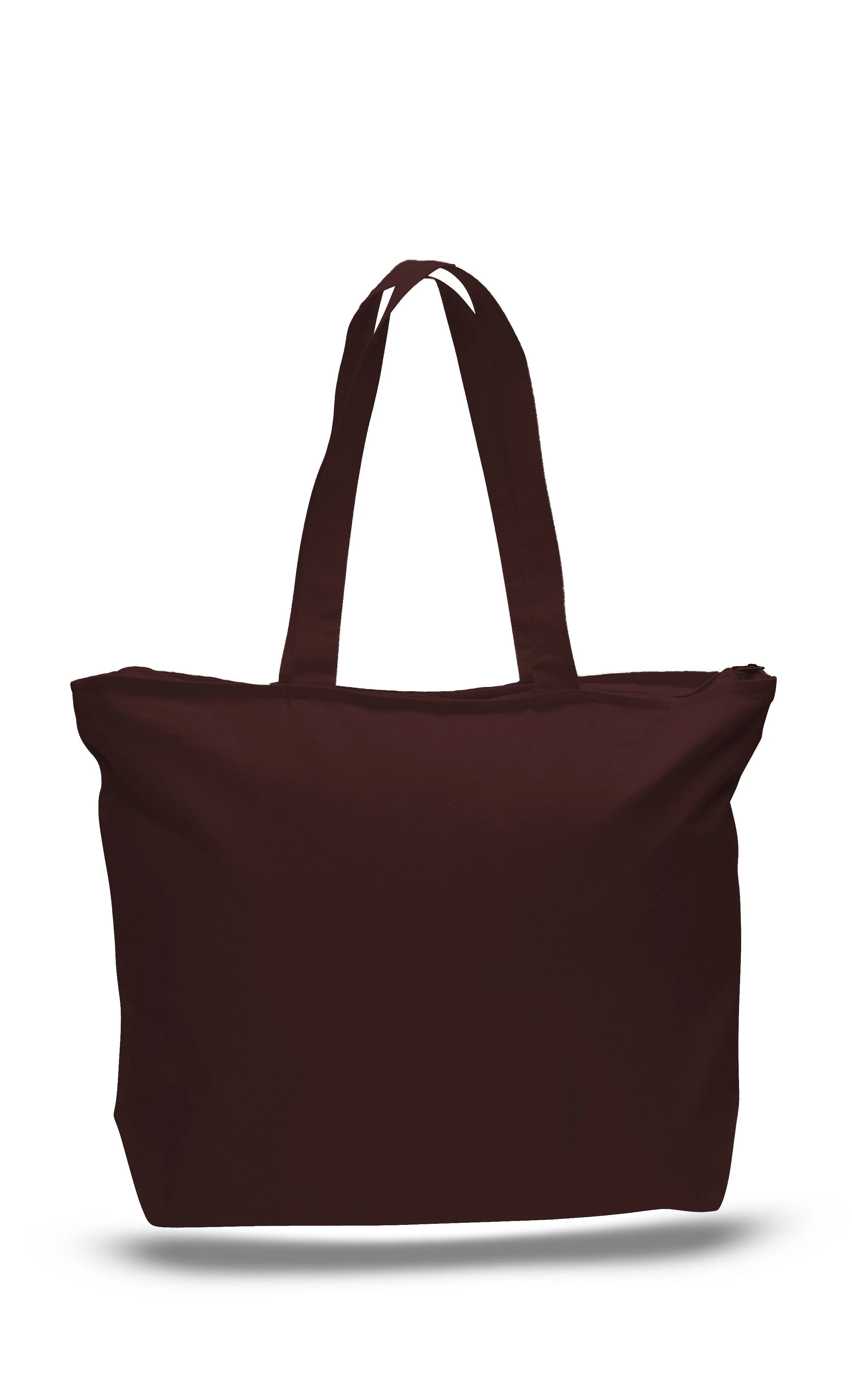 Zippered Canvas Tote Bags with Inside Zippered Pocket - TG261