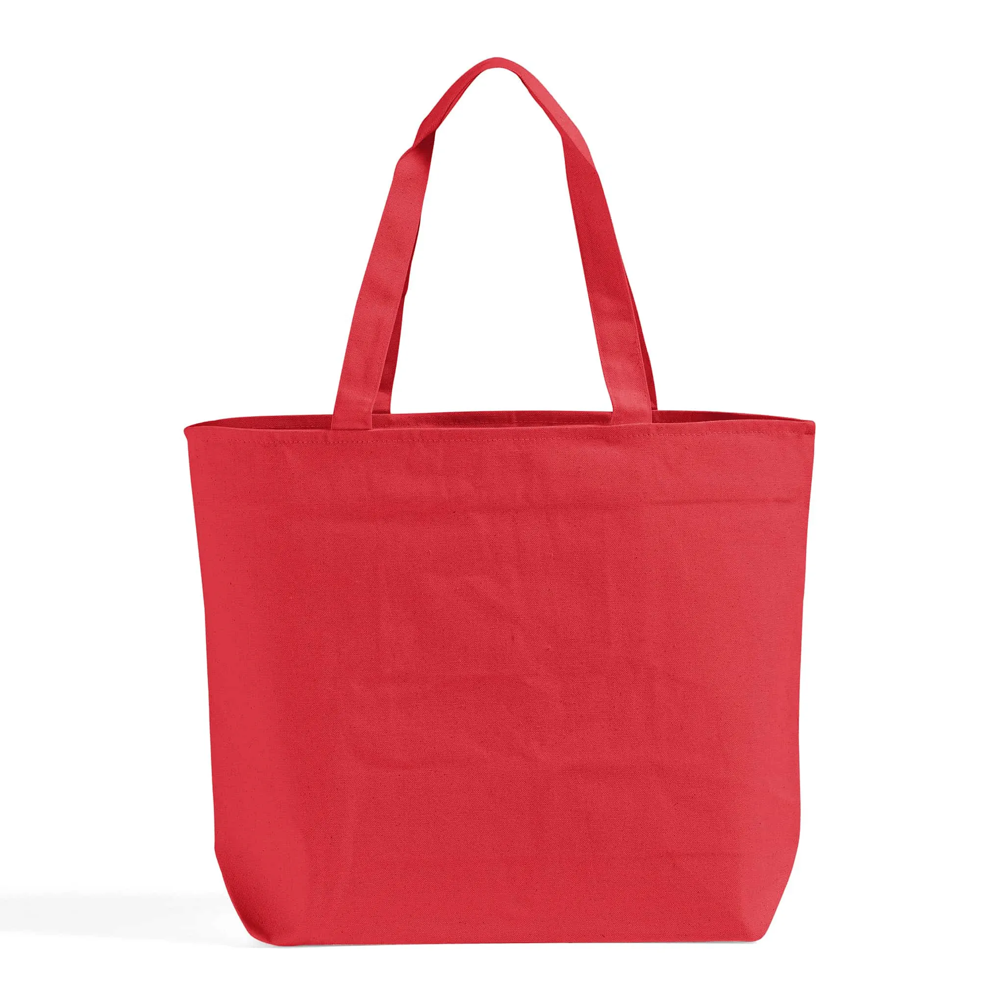 Zippered Canvas Tote Bags with Inside Zippered Pocket - TG261