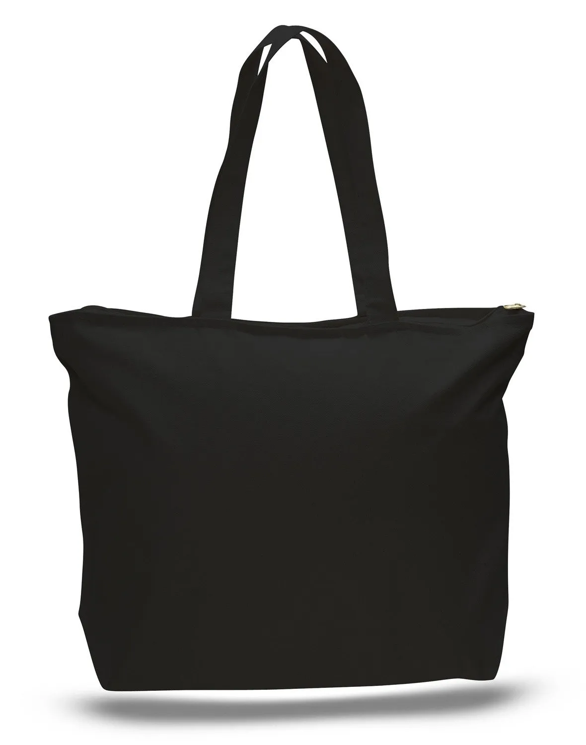 Zippered Canvas Tote Bags with Inside Zippered Pocket - TG261