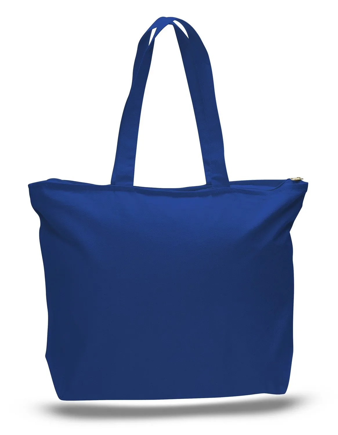 Zippered Canvas Tote Bags with Inside Zippered Pocket - TG261