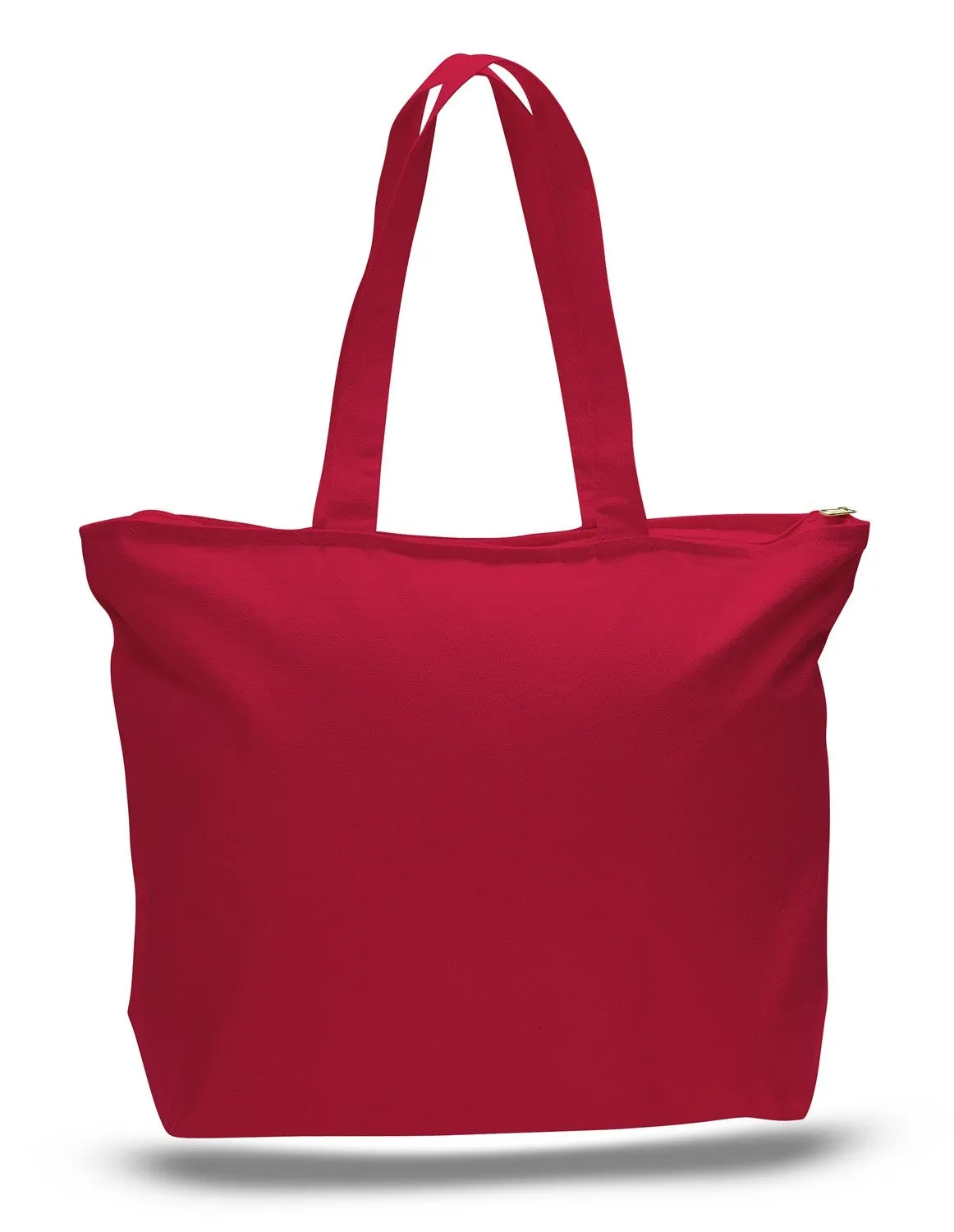 Zippered Canvas Tote Bags with Inside Zippered Pocket - TG261