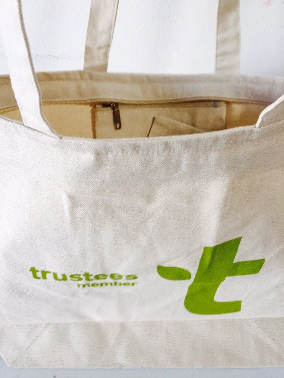 Zippered Canvas Tote Bags with Inside Zippered Pocket - TG261
