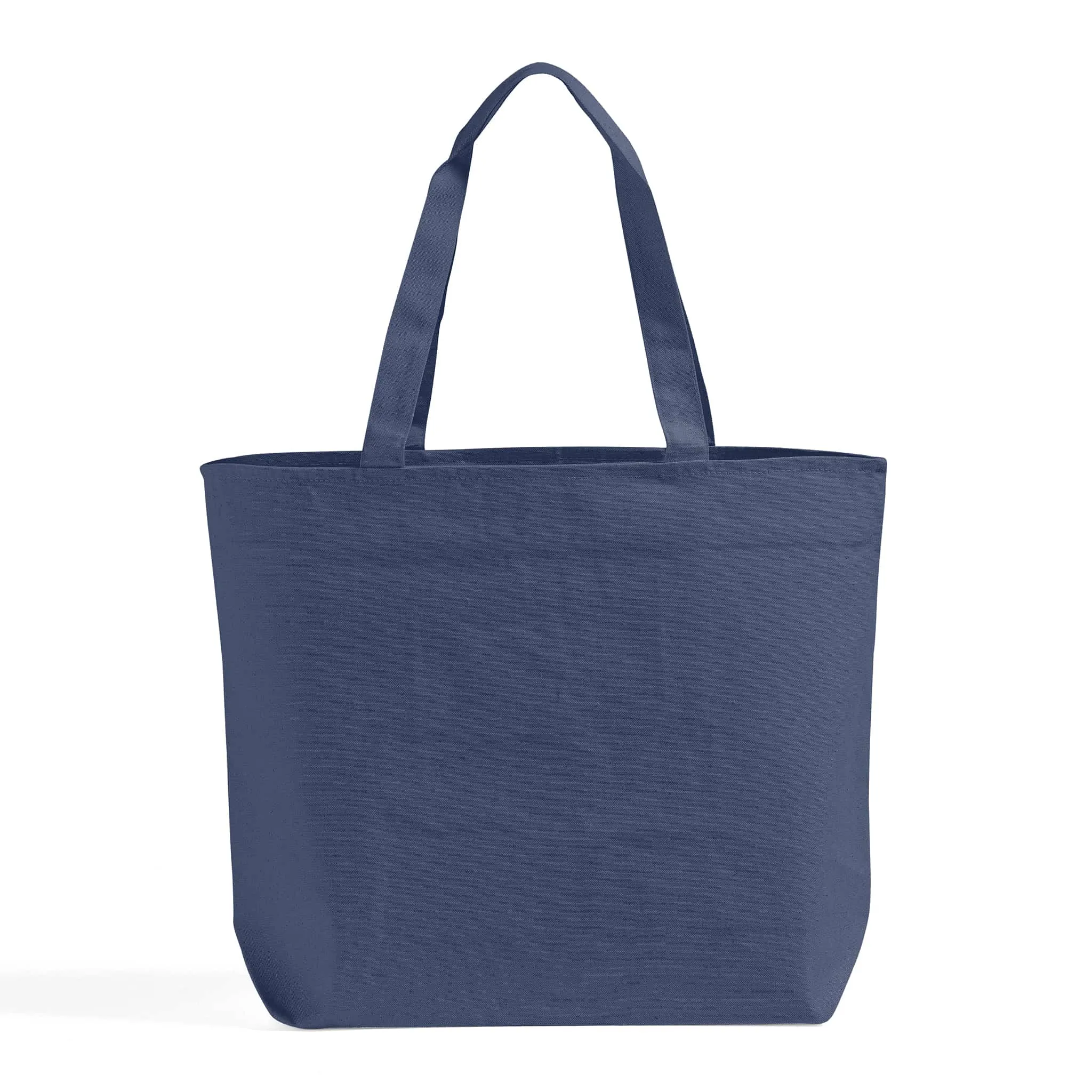 Zippered Canvas Tote Bags with Inside Zippered Pocket - TG261