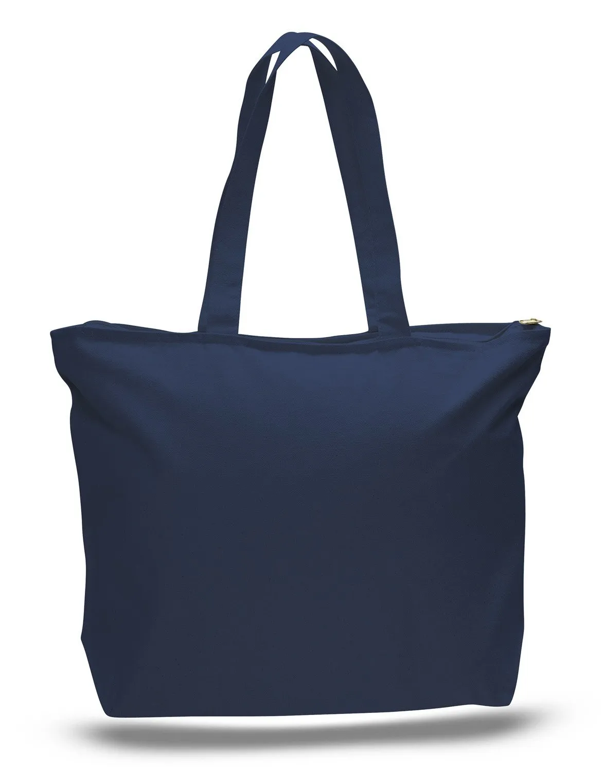Zippered Canvas Tote Bags with Inside Zippered Pocket - TG261