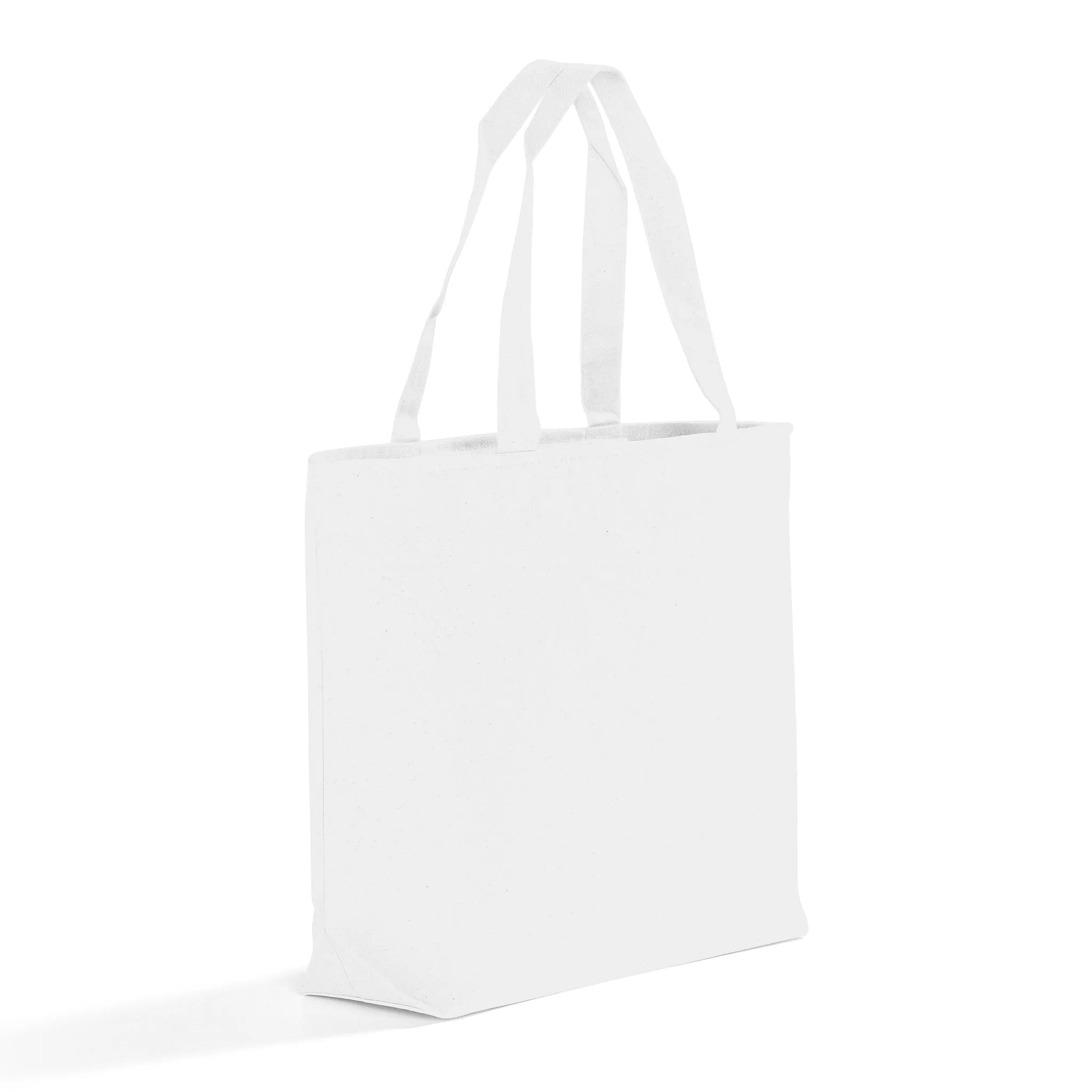 Zippered Canvas Tote Bags with Inside Zippered Pocket - TG261