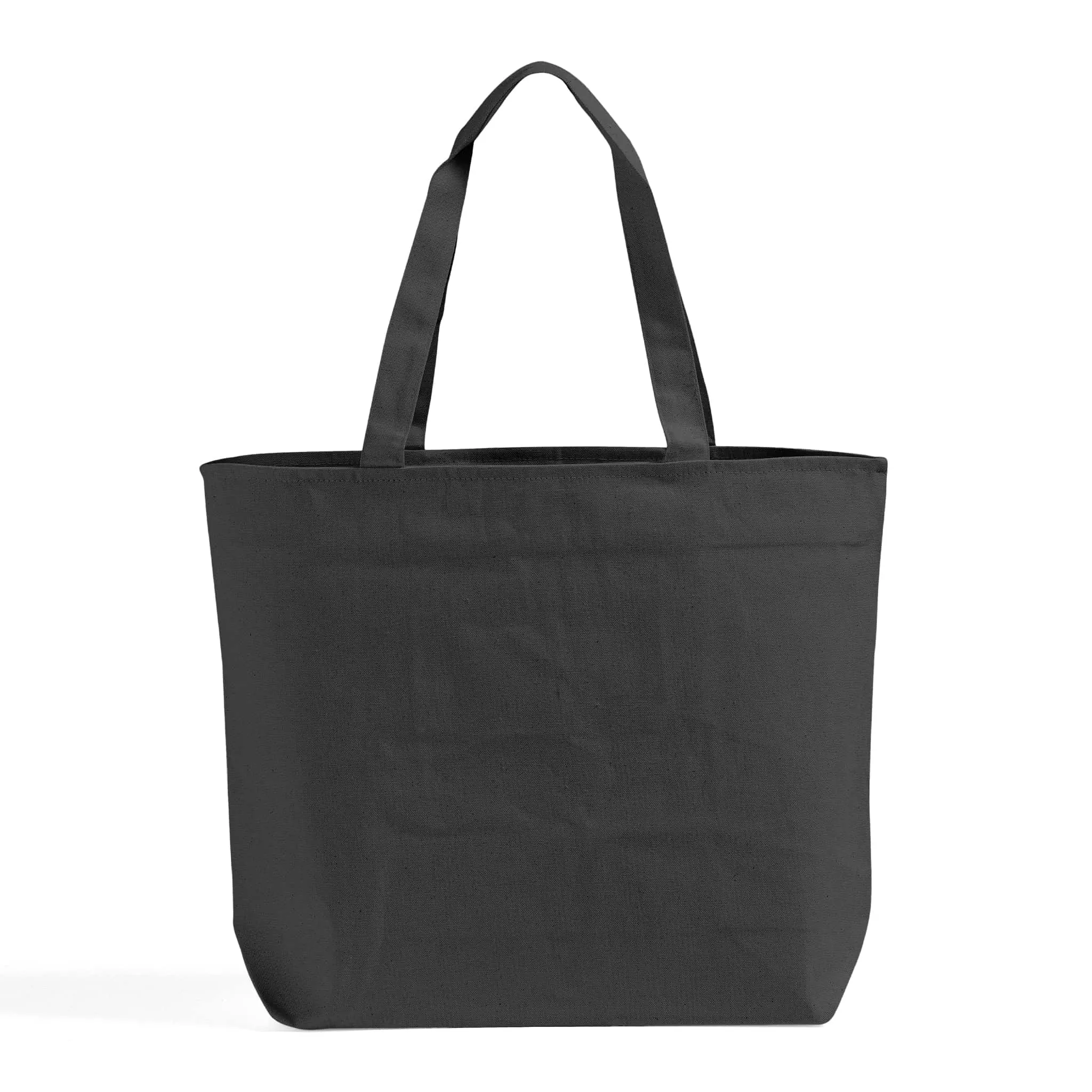 Zippered Canvas Tote Bags with Inside Zippered Pocket - TG261