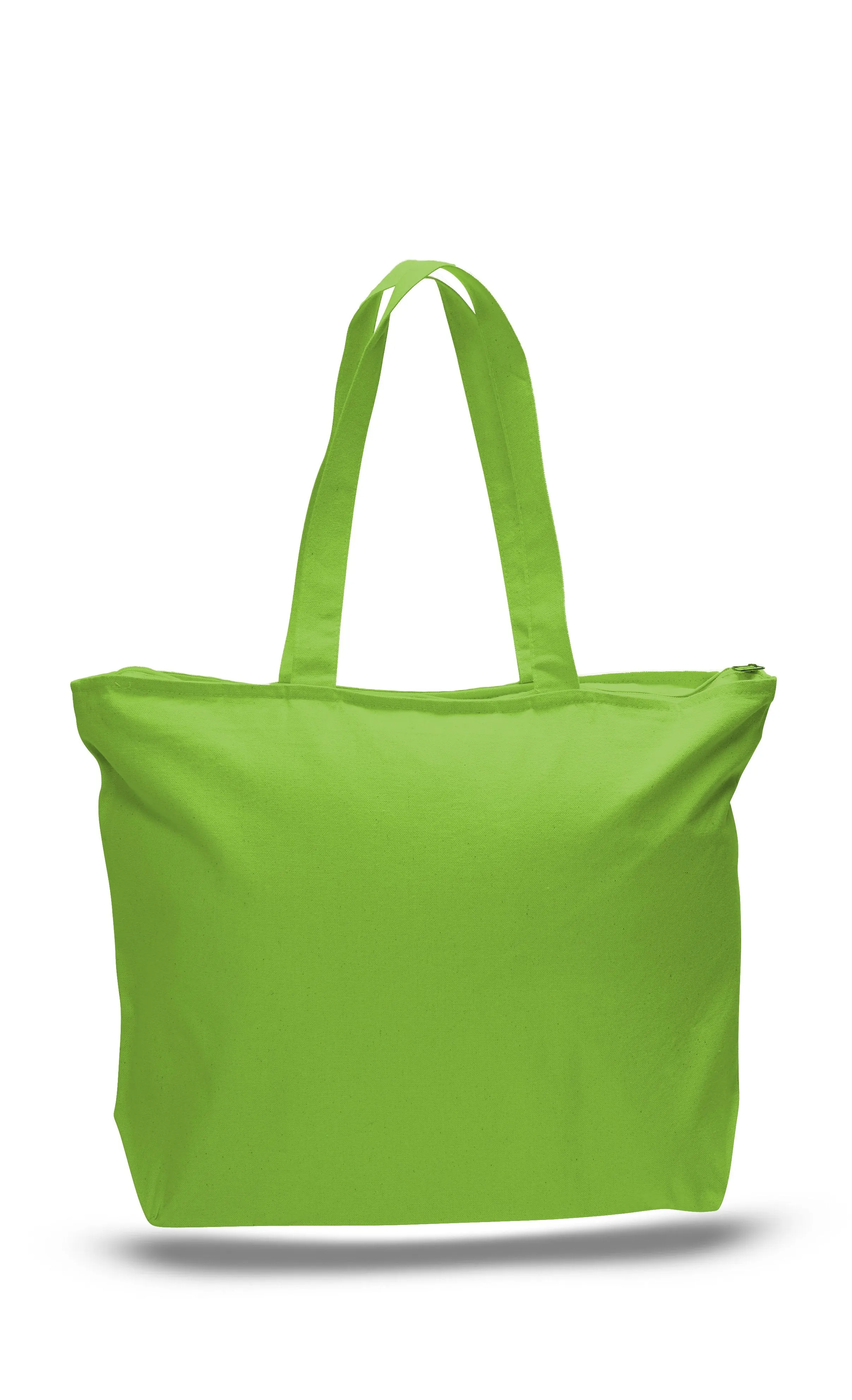 Zippered Canvas Tote Bags with Inside Zippered Pocket - TG261