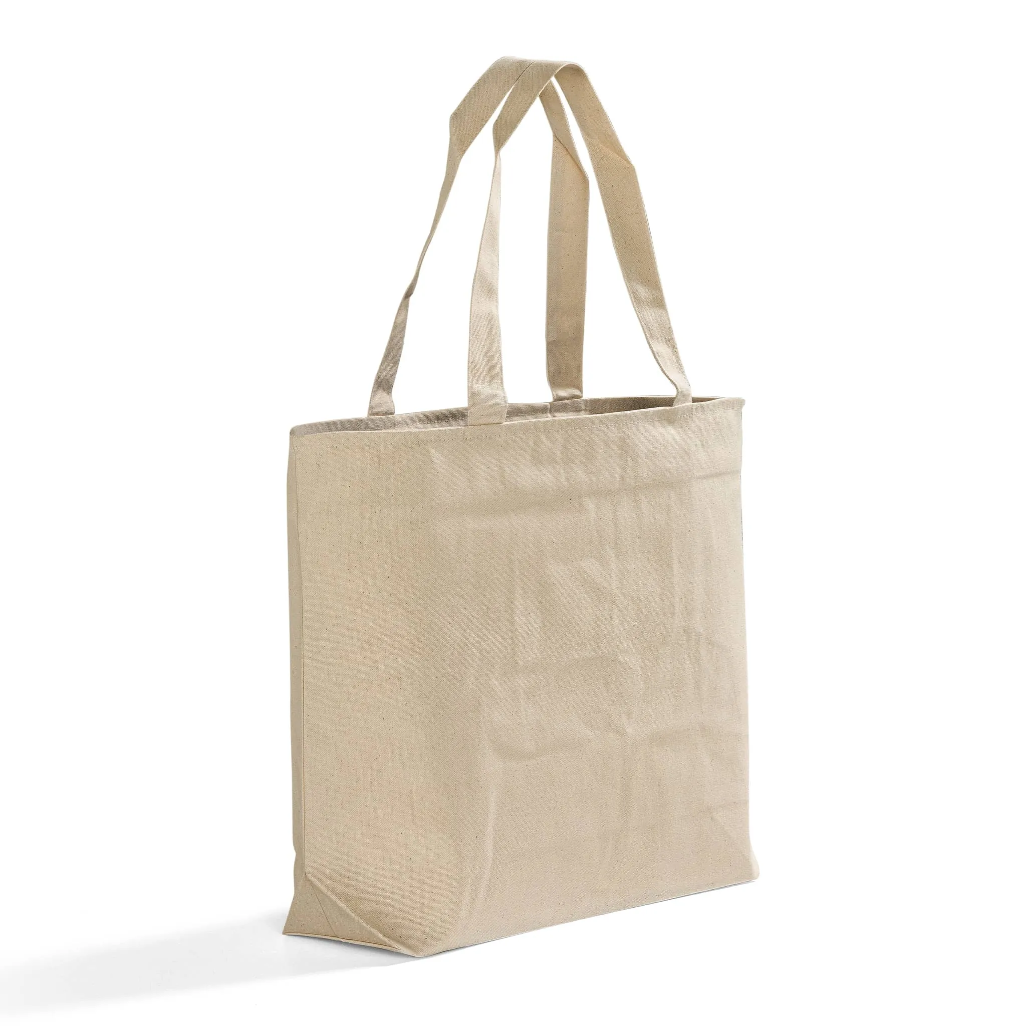 Zippered Canvas Tote Bags with Inside Zippered Pocket - TG261