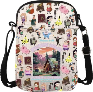 ZJXHPO Mystery Shack Tote Bag Cartoon Inspired Reusable Grocery Shopping Bag Falls Shoulder Bag