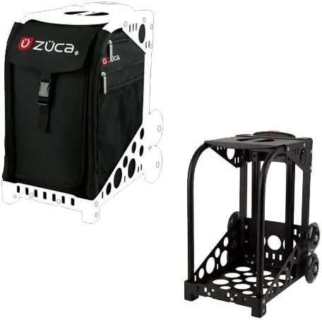 Zuca Sport Wheeled Luggage Complete Set with Frame and Insert Bag. Color: Obsidian (black) bag, with Black Frame. Bonus! Includes Travel Groove Universal Ipod & MP3 Accessory Kit